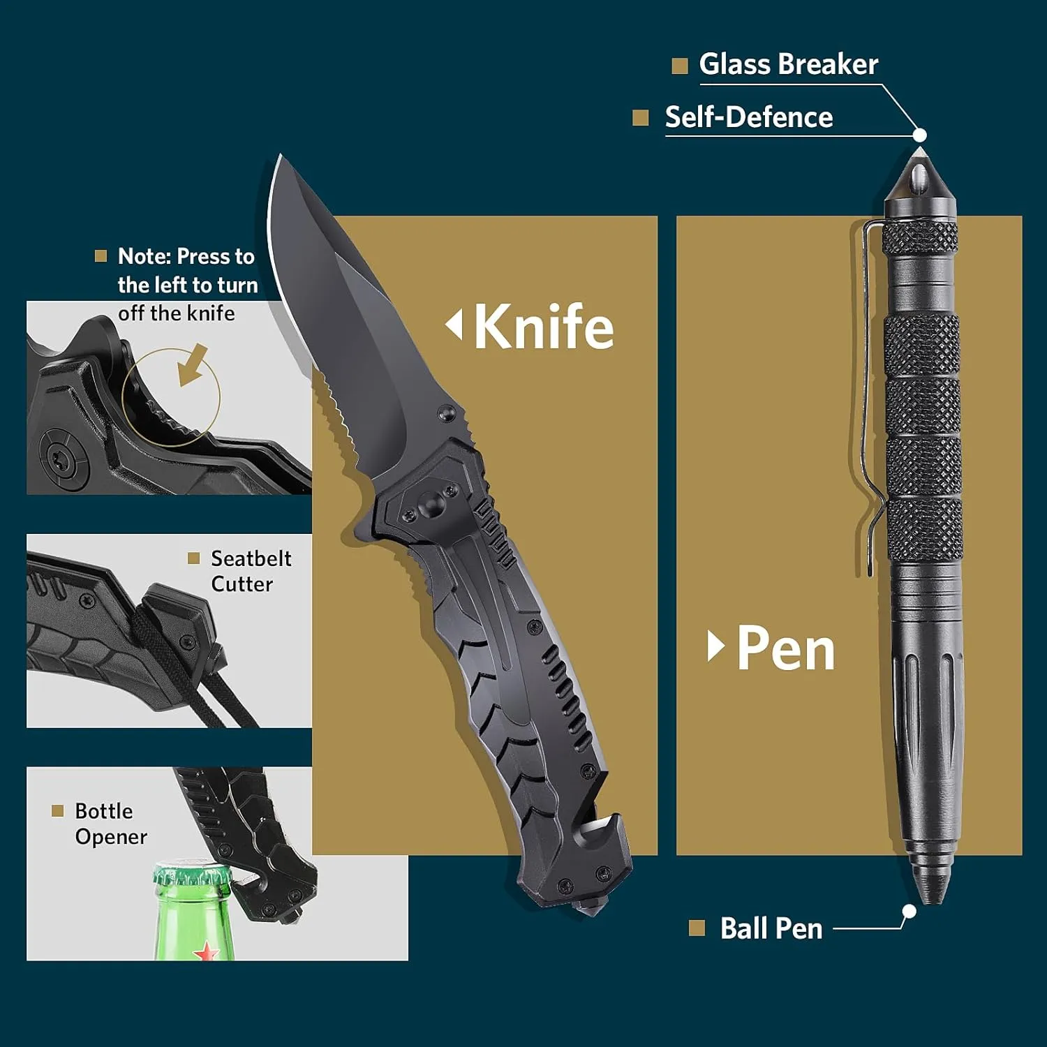 Camping and Hiking Essentials Pack 13-in-1