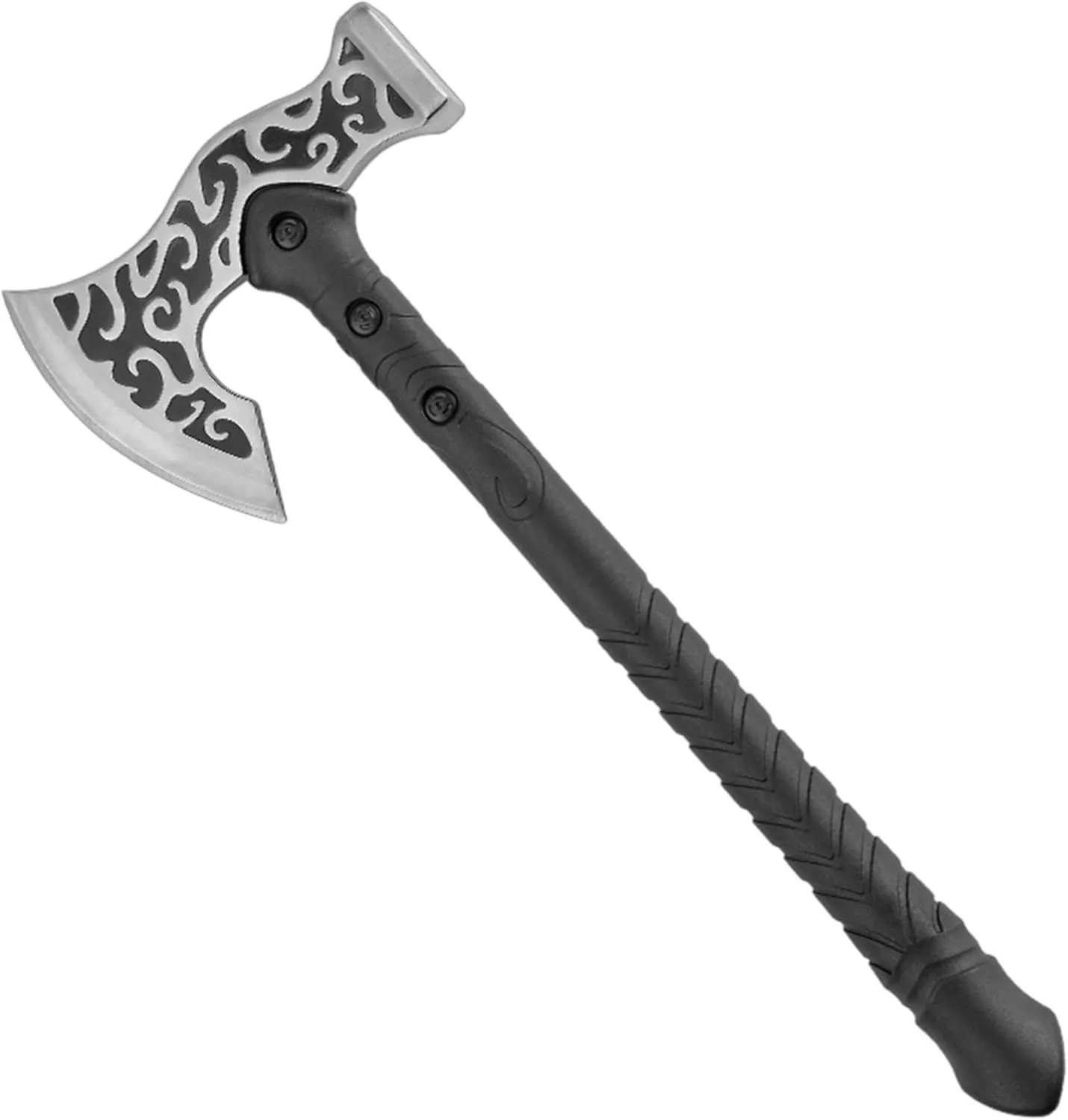 Camping Axe for Outdoor Camping Survival Splitting Wood Hiking Garden, Vintage Engraving Tactical Tomahawk with Hammer, Chopping Hatchet with Awl