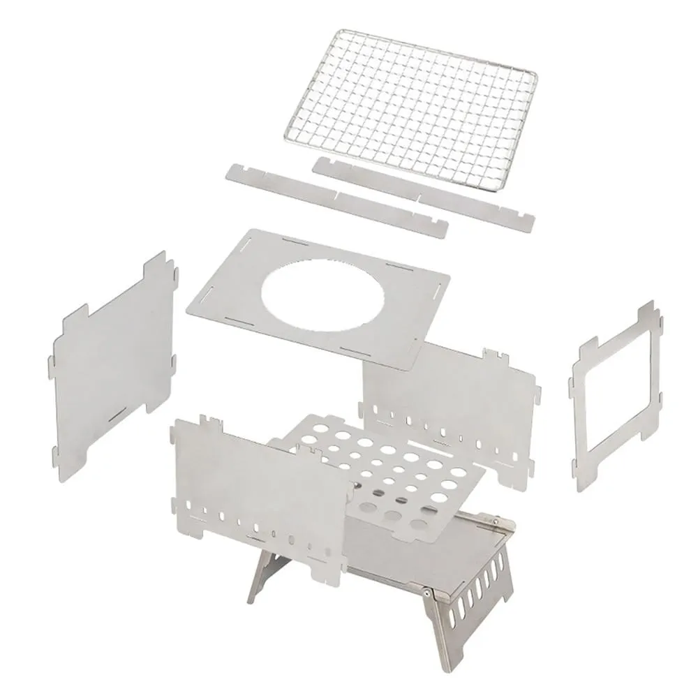 Camping BBQ Grill Wood Stove