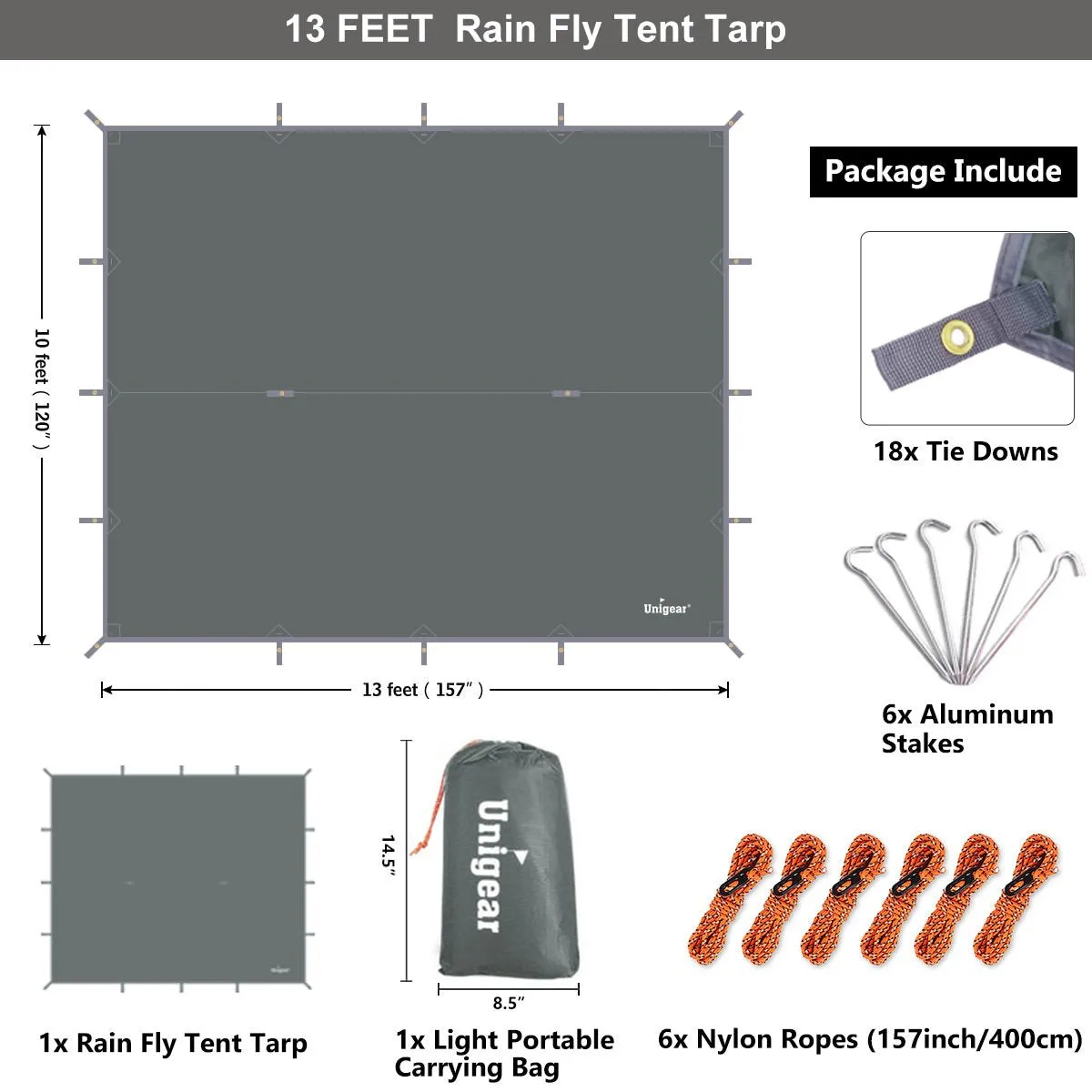 Camping Tarp Shelter - Rainproof