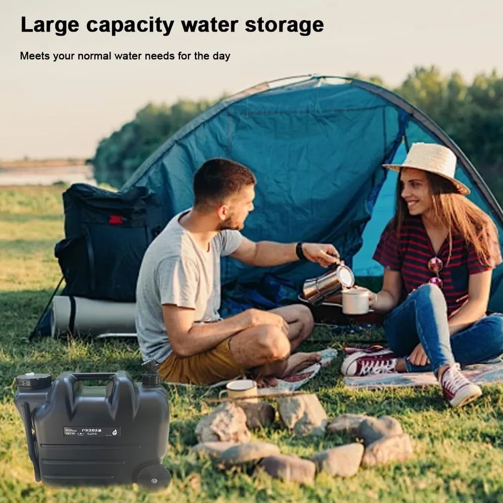 Camping Water Jug with Wheels, 7.4 Gallnon Water Containers BPA Free Water Storage with Spigot No Leakage Portable Emergency Water Tank Canteens for Outdoor Hiking Camping Picnic Supplies