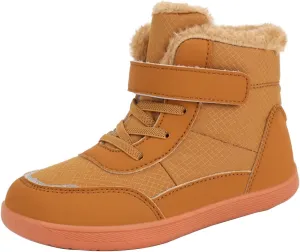 Childrens Lightweight Fuzzy Lined Booties Kids Girls Boys 𝐖aterproof Slip On Short Boots Winter Warm Outdoor Flat Shoes