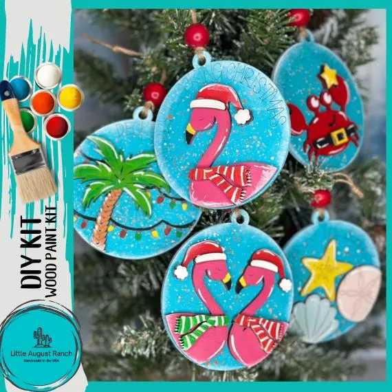 Christmas Ornament Beach Set - Paint it Yourself