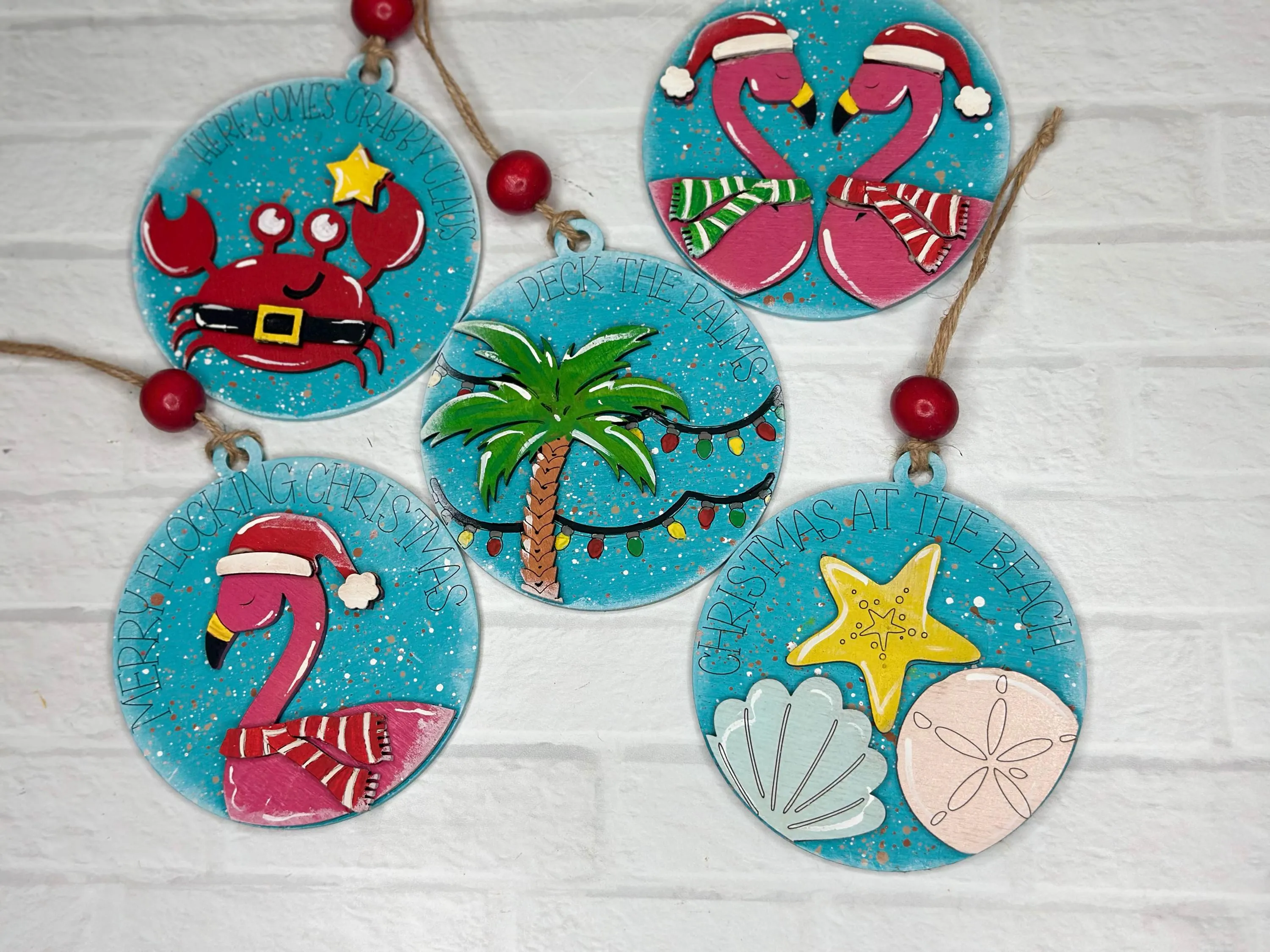 Christmas Ornament Beach Set - Paint it Yourself