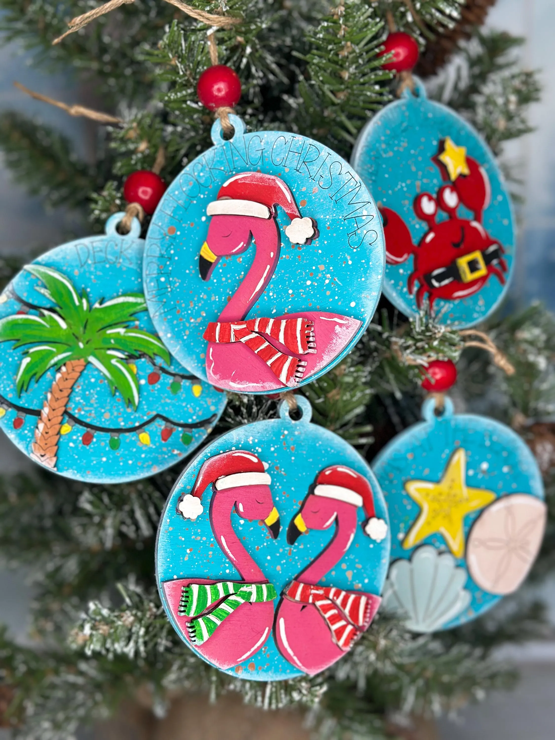 Christmas Ornament Beach Set - Paint it Yourself