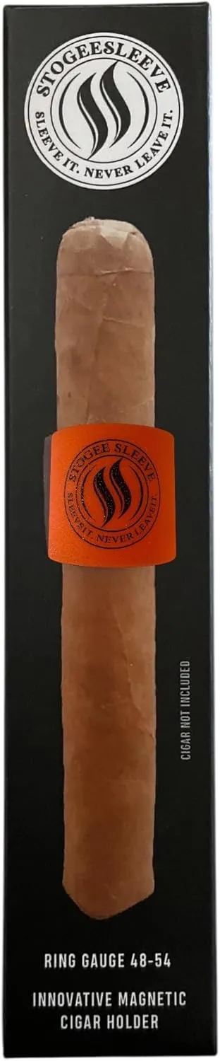 Cigar Holder, Magnetic, Sleek, Compact, Cigar holder for golf cart, Fire Retardent, Cigar holder golf, Cigar accessories, All purpose cigar holder (Orange)