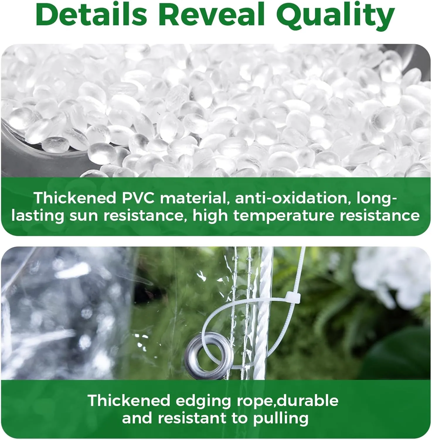 Clear Tarp,8x8ft Clear Tarps with Grommets,14Mil Thickened Transparent Tear Resistant PVC Vinyl Tarpaulin Enclosure with Reinforced Edges,Clear Tarps Heavy Duty Waterproof for Patio,Porch and Outdoor
