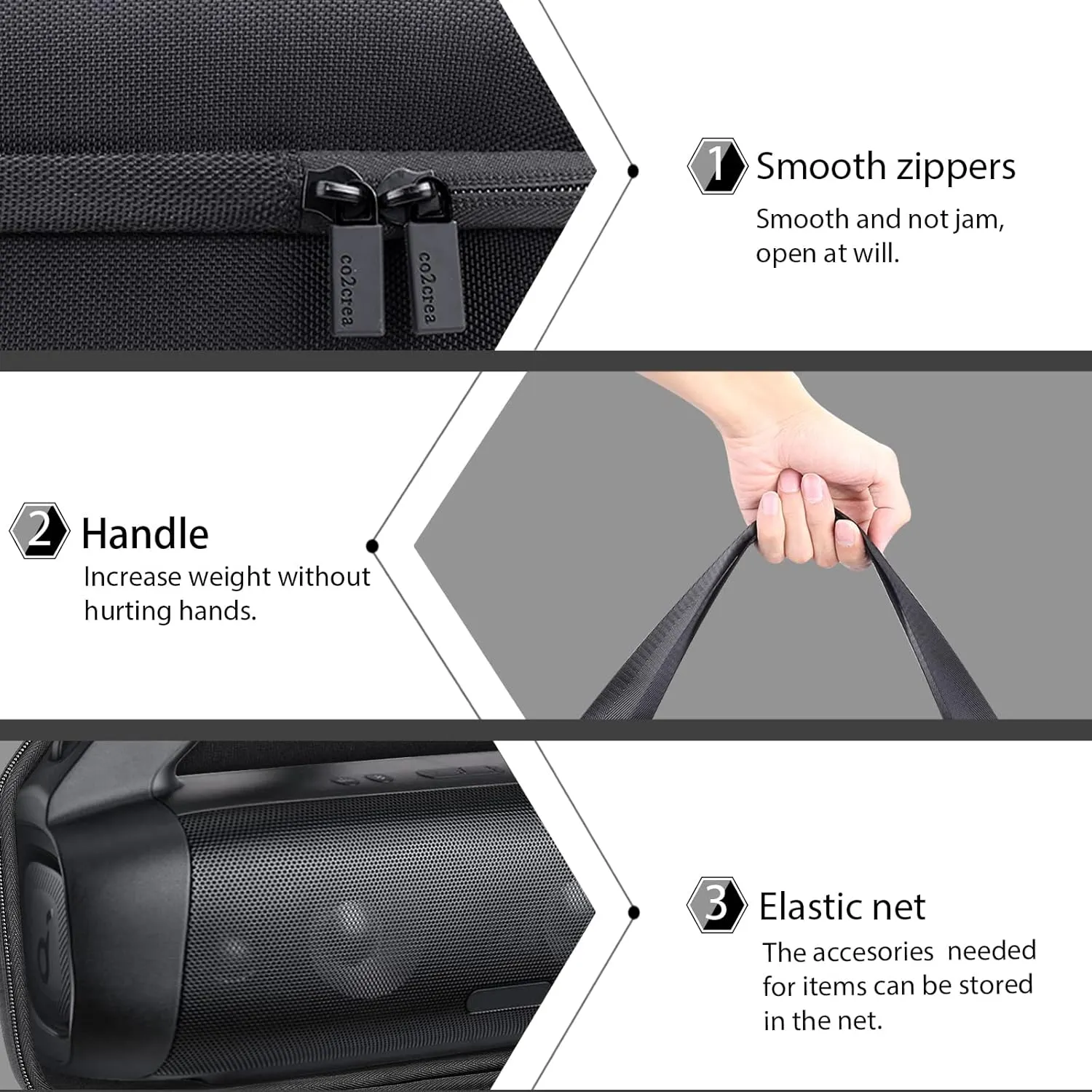 co2CREA Hard Case Replacement for Soundcore Motion Boom Plus Outdoor Speaker