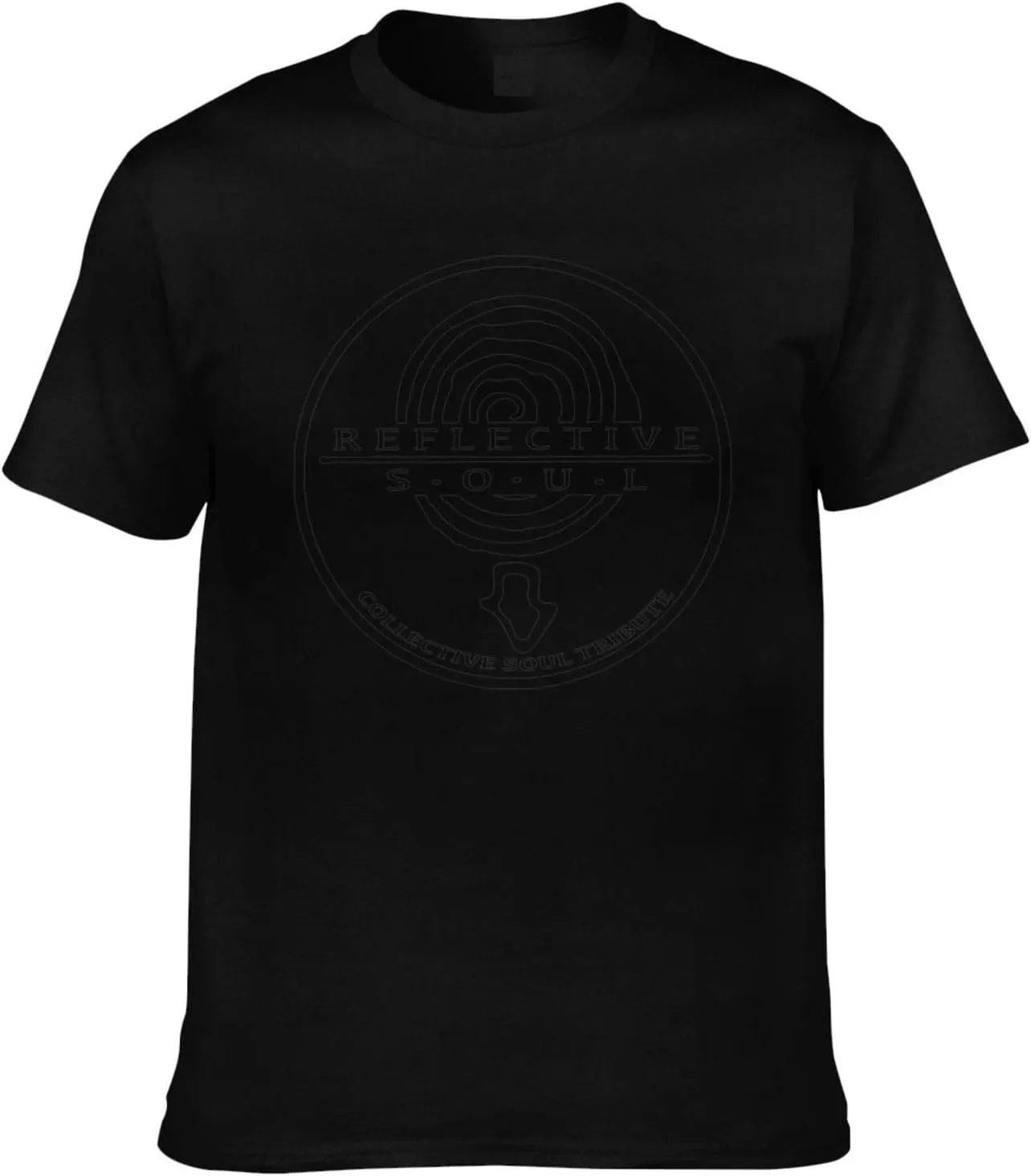 Collective Music Soul Shirt Men's Comfortable Casual Cotton Short-Sleeve Tshirt Cool Pattern Tees Top Black