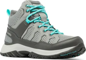 Columbia Womens Granite Trail Mid Waterproof, Titanium Grey Steel/Bright Aqua, 5.5