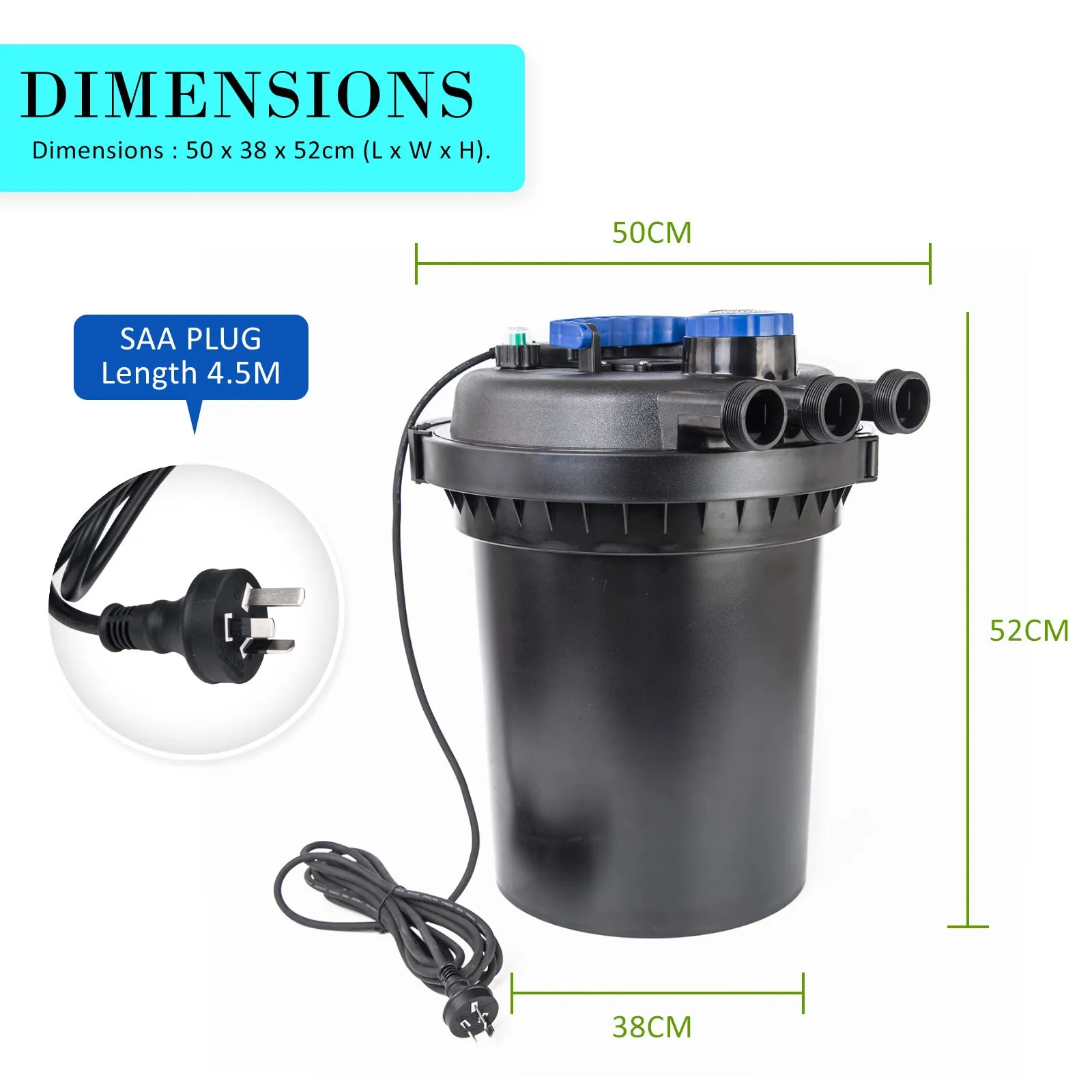 Combo Aquarium Garden Filter 10000L/H   Submersible Water Pump 16000L/H-NSW_Rural