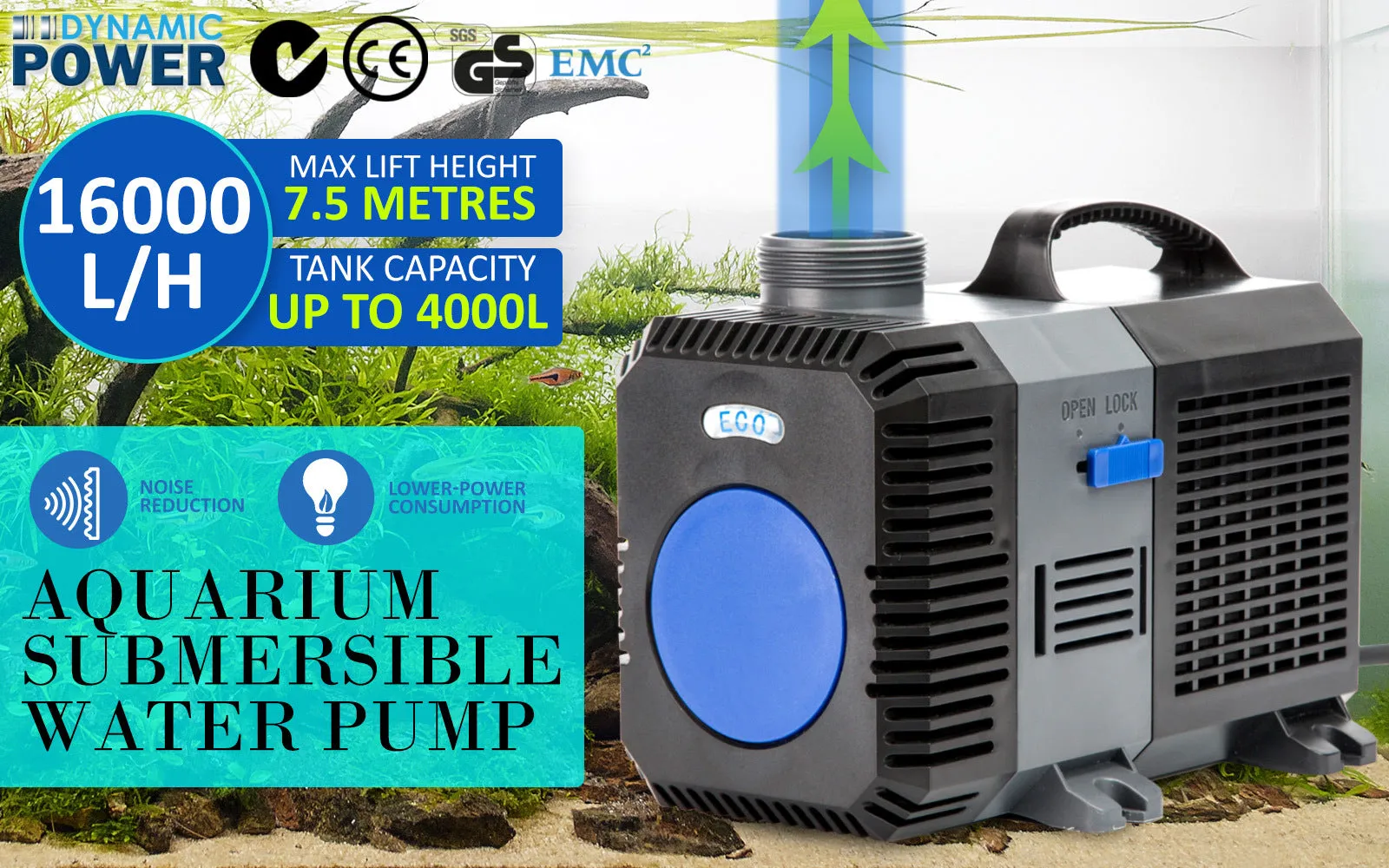 Combo Aquarium Garden Filter 10000L/H   Submersible Water Pump 16000L/H-NSW_Rural