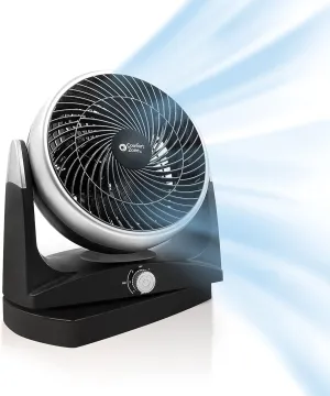 Comfort Zone Oscillating Desk Fan with 180-Degree Adjustable Tilt, 8 inch, 3 Speed, Quiet, Table Fan, Electric, Durable, Ideal for Home, Bedroom & Office, CZHV81TBK