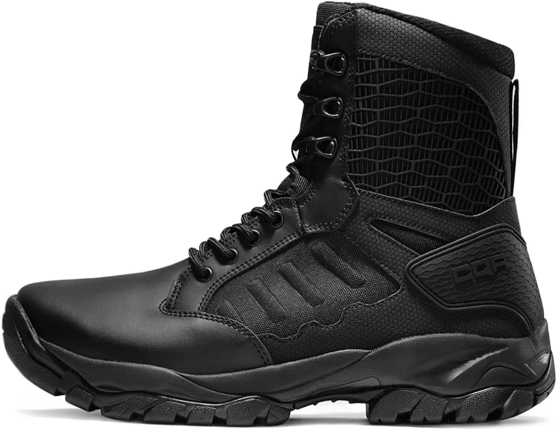 CQR Men's Military Tactical Boots, Lightweight 6 Inches Hiking Combat Boot Durable Breathable Outdoor Work Motorcycle Footwear