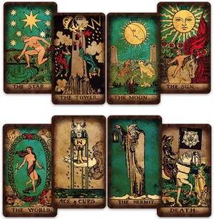 CRAFTERIAN Bright Tarot Cards Deck, 78 Cards Deck, Original Tarot for Beginners and Experts with Guide Book and Gift Bag, Fortune Telling Game, Divination Tools for All Skill Levels