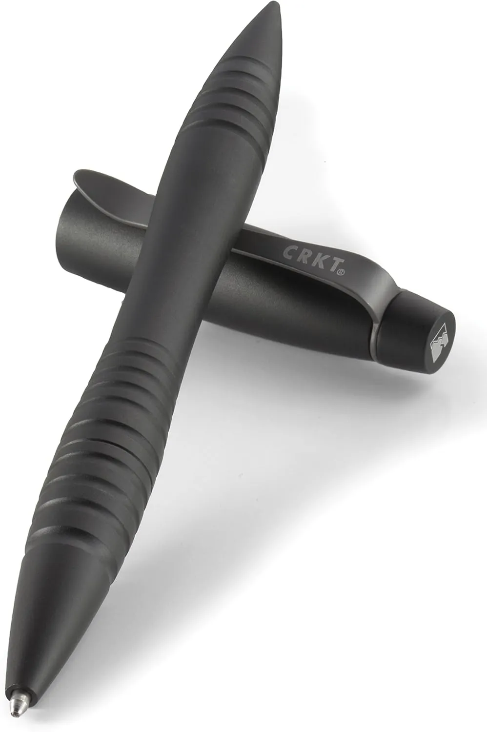 CRKT Williams Tactical Pen: Low Profile, EDC Self Defense Survival Pen Made of Black Anodized Aluminum with Pressurized Ink Cartridge and Pocket Clip TPENWK