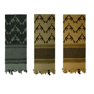 Crossed Rifles Shemagh Tactical Desert Keffiyeh Scarf