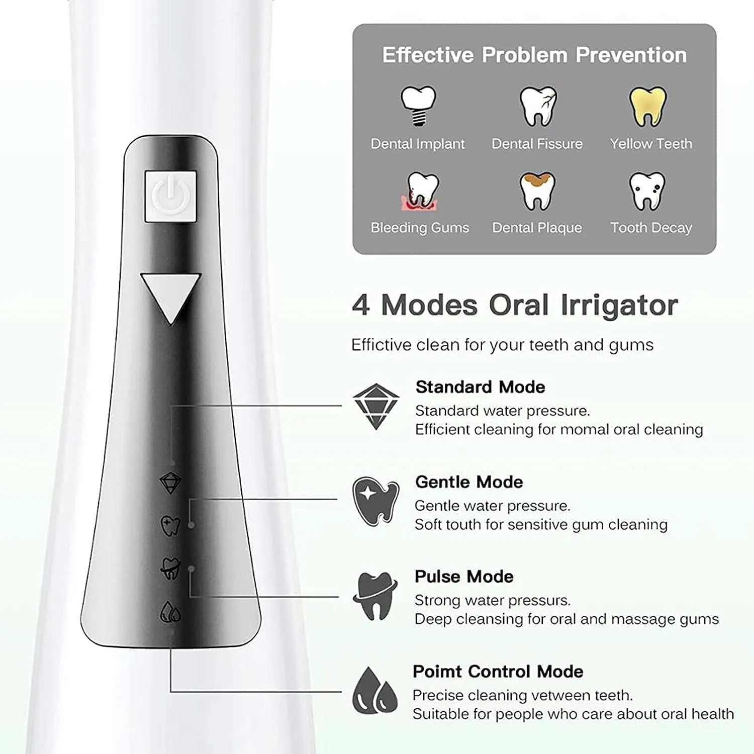 Dental Flusher Portable Water Floss ultrasonic Mouth Cleaner Home Dental Cleaning