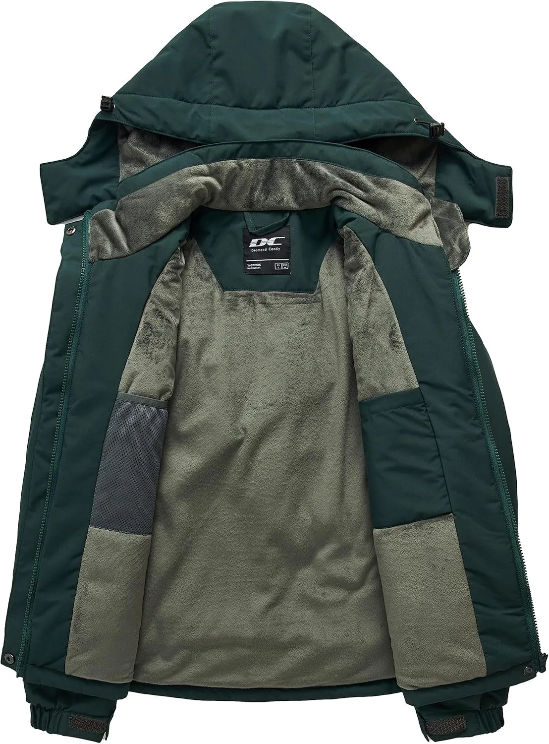 Diamond Candy Women's Waterproof Ski Jackets Warm Winter Snow Jacket Mountain Windbreaker Hooded Raincoat