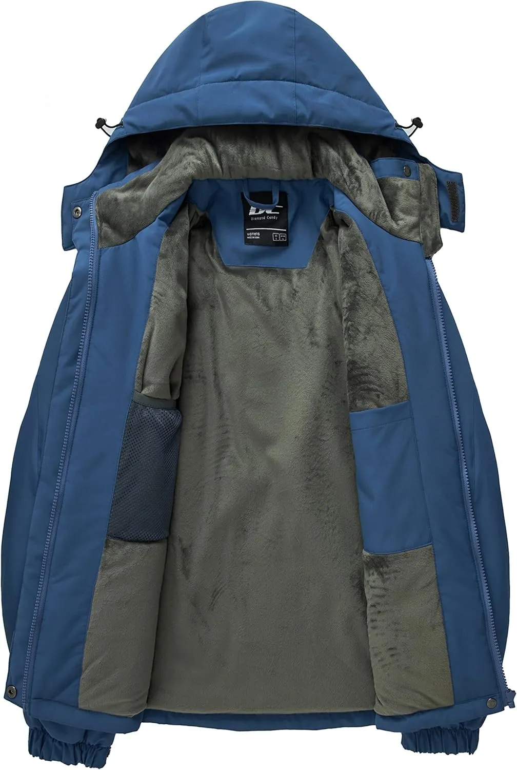 Diamond Candy Women's Winter Ski Jacket Hooded Windproof Warm Jackets Snow Waterproof Rain Coat