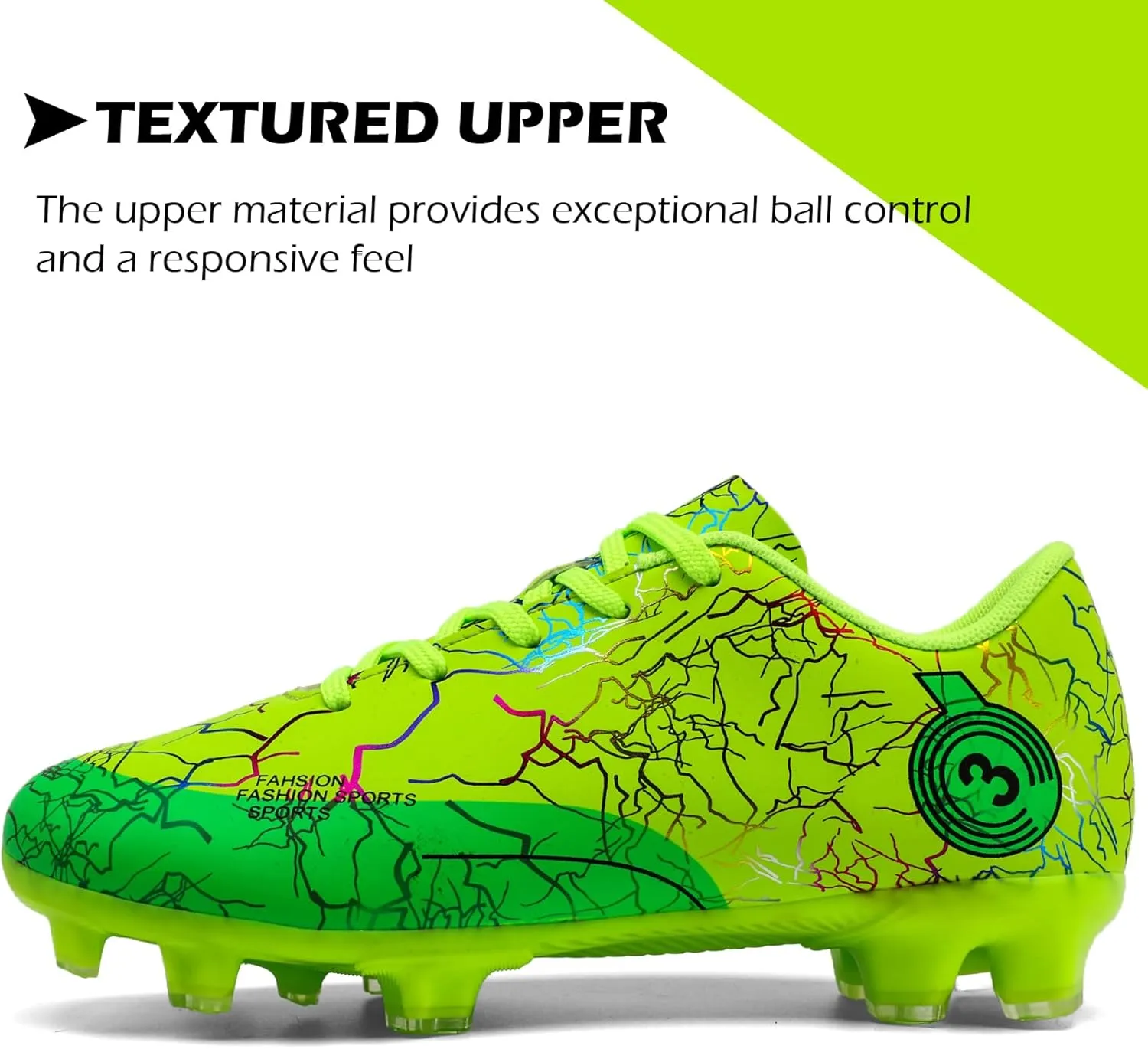 DimaiGlobal Kids Soccer Shoes Boys Girls Soccer Cleats Outdoor Training Athletic Sneakers Professional Spikes Youth Turf Football Shoes Unisex