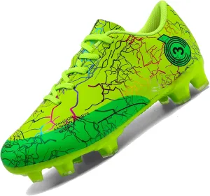 DimaiGlobal Kids Soccer Shoes Boys Girls Soccer Cleats Outdoor Training Athletic Sneakers Professional Spikes Youth Turf Football Shoes Unisex