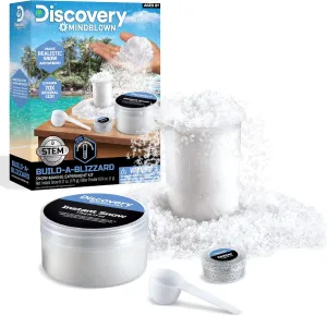 Discovery #Mindblown Build-A-Blizzard Snow Making Experiment Set, Instantly Create Lifelike Snow, Non-Toxic and Safe, Just Add Water, Includes Glitter and Beaker, Fun Science Kit for Kids Ages 6 