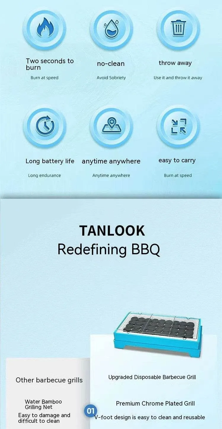 Disposable Portable Barbecue Grill Household Outdoor Camping