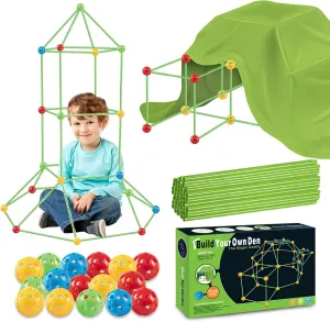 DIY Fort Building Kit for Kids,175 Pcs Construction Toys,DIY Space Creation,Building a Spatial Thinking Castle,Ultimate Creative Set of Fortress Tents for Indoor and Outdoor Activities