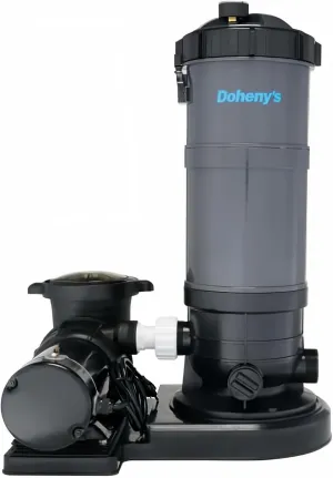 Doheny's Pool Pro Cartridge Filter System for Above-Ground Pools | 50 Sq. Ft. System with 3/4 HP Pump | Extra-Large Non-Woven Cartridge for Clear Water & Max Flow | Durable Thermoplastic | 115V/60Hz