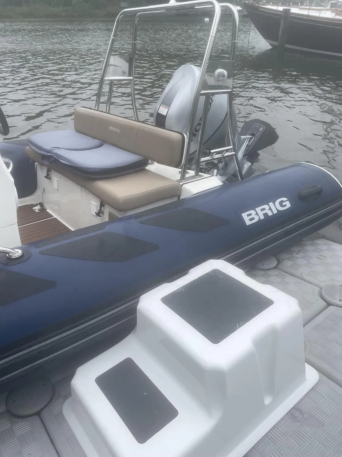 Double Dock Steps, Boat Boarding Steps, Heavy Duty, Non-Skid Grip, 35" x 24" x 17", Made in USA