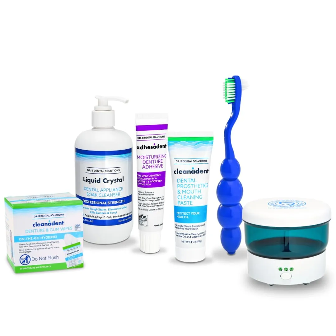Dr. B Dental Solutions Complete Denture Care Kit - Designed by a Dentist in One Simple Kit…