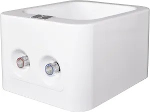 Dr. Scholl's Portable Pedicure Massager Foot Spa - Foot Bath with Square Waterfall Massage & Heated Soak, Home Spa Kit for soothing relaxation, light exfoliation, aching feet relief