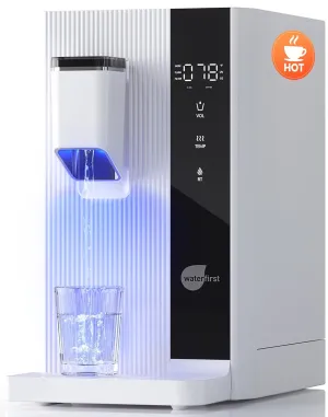 Dr.WaterX Countertop Reverse Osmosis System, 𝟑𝐒 𝐈𝐧𝐬𝐭𝐚𝐧𝐭 𝐇𝐞𝐚𝐭 Portable RO Water Filter, 5 Stages Purification & UV, Reduce PFAS, Support to Connect Tube