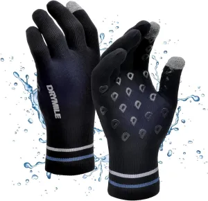 DRYMILE Hyla Waterproof Gloves - Warm Touchscreen Winter Snow Wool Blend Hand Gloves for Men & Women - Work, Hiking, Skiing, Running, Biking, Riding Glove, Ideal for Cold Weather