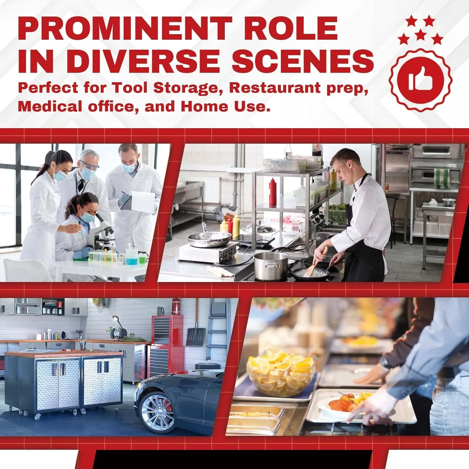 DuraSteel 30x36 NSF Stainless Steel Cart - Heavy Duty Rolling Food Prep Table with Undershelf - Metal Utility Cart for Commercial Restaurant Kitchen, Laundry, Outdoor Portable BBQ Grill