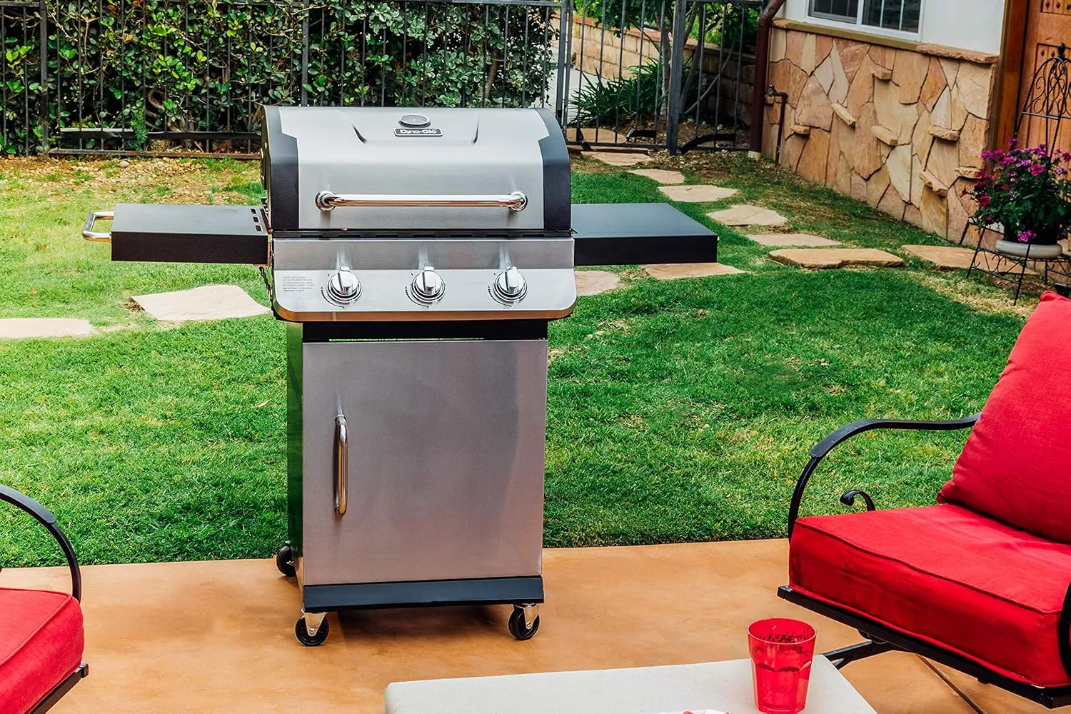Dyna-Glo DGP397SNP-D Premier 3 Burner Propane Gas Grill, Stainless