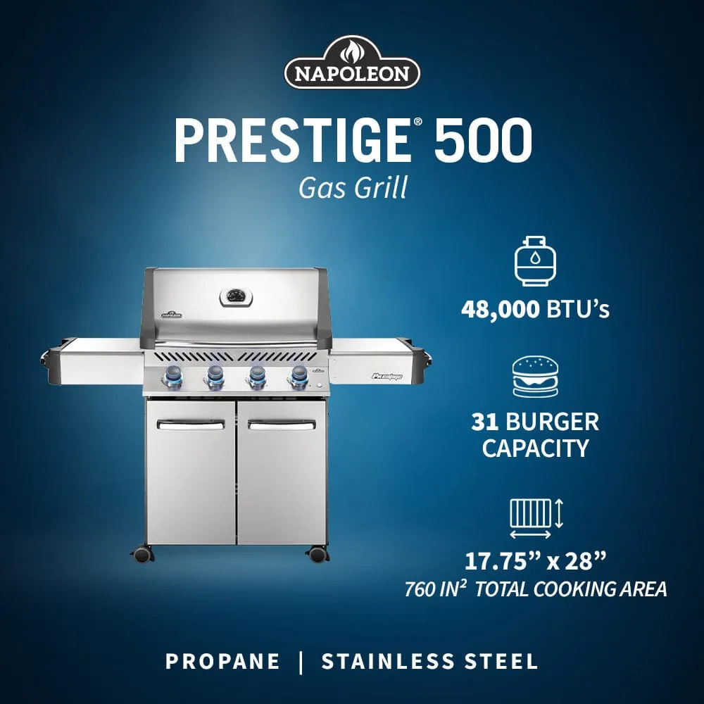 Effortless 4-Burner Prestige P500-3 Stainless 500 BBQ Napoleon Satisfaction guarantee