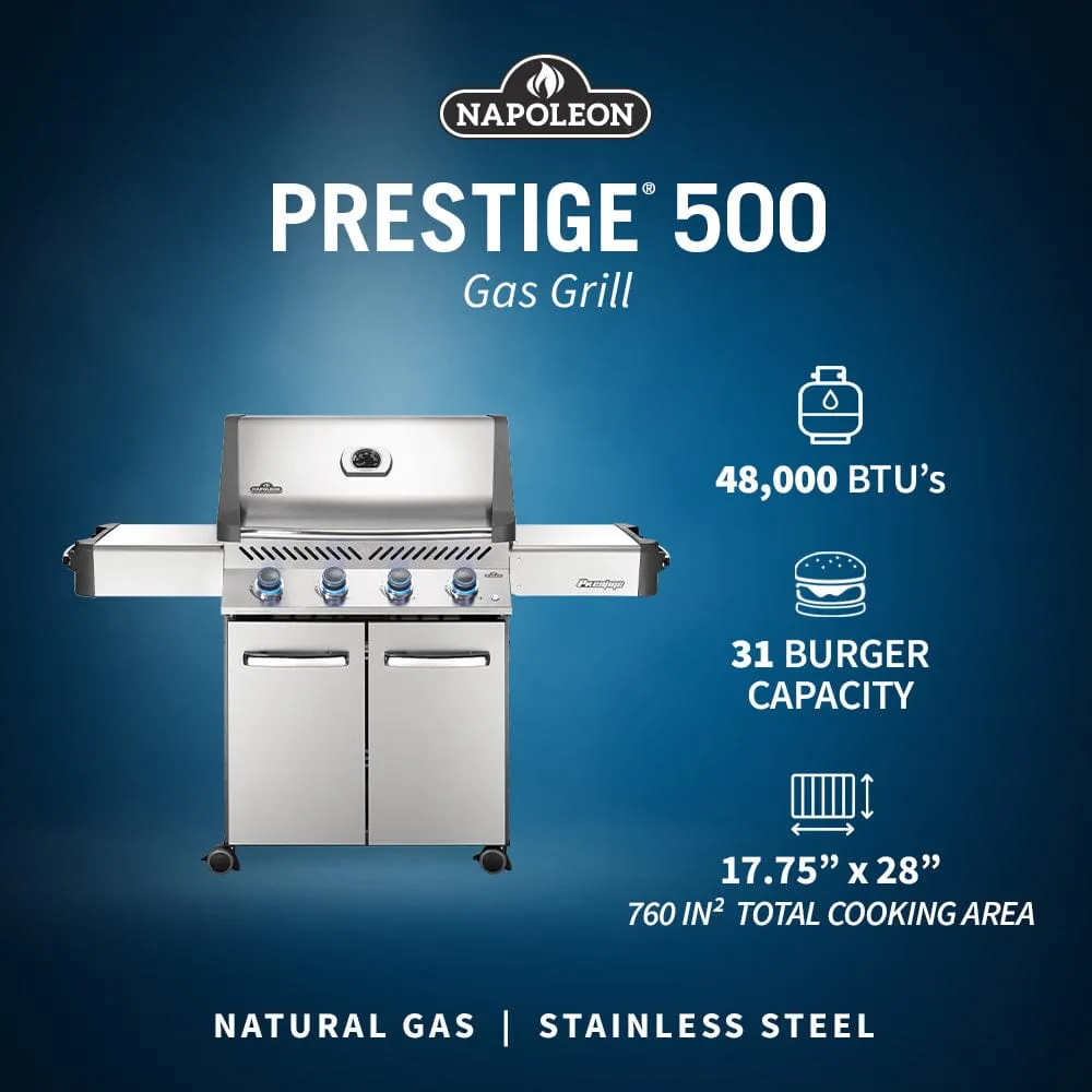 Effortless 4-Burner Prestige P500-3 Stainless 500 BBQ Napoleon Satisfaction guarantee