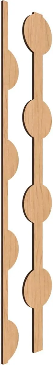 Ekena Millwork 47"H x 3/8"T Bridgeport Adjustable Wood Decorative Slat Wall Panel Kit, Maple (contains 11 Slats   1 Straight Edge Starter Slat)