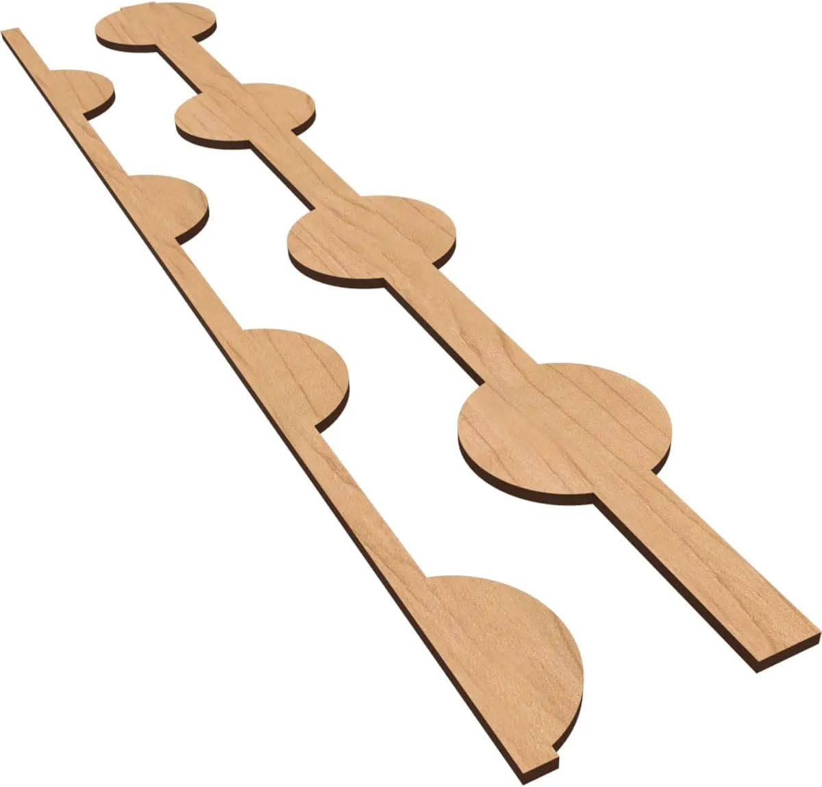 Ekena Millwork 47"H x 3/8"T Bridgeport Adjustable Wood Decorative Slat Wall Panel Kit, Maple (contains 11 Slats   1 Straight Edge Starter Slat)