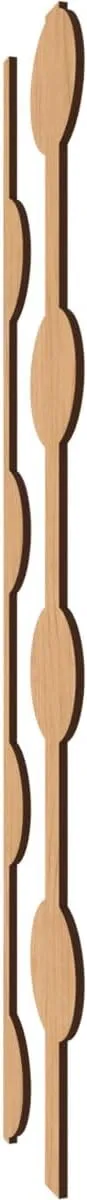 Ekena Millwork 47"H x 3/8"T Bridgeport Adjustable Wood Decorative Slat Wall Panel Kit, Maple (contains 11 Slats   1 Straight Edge Starter Slat)
