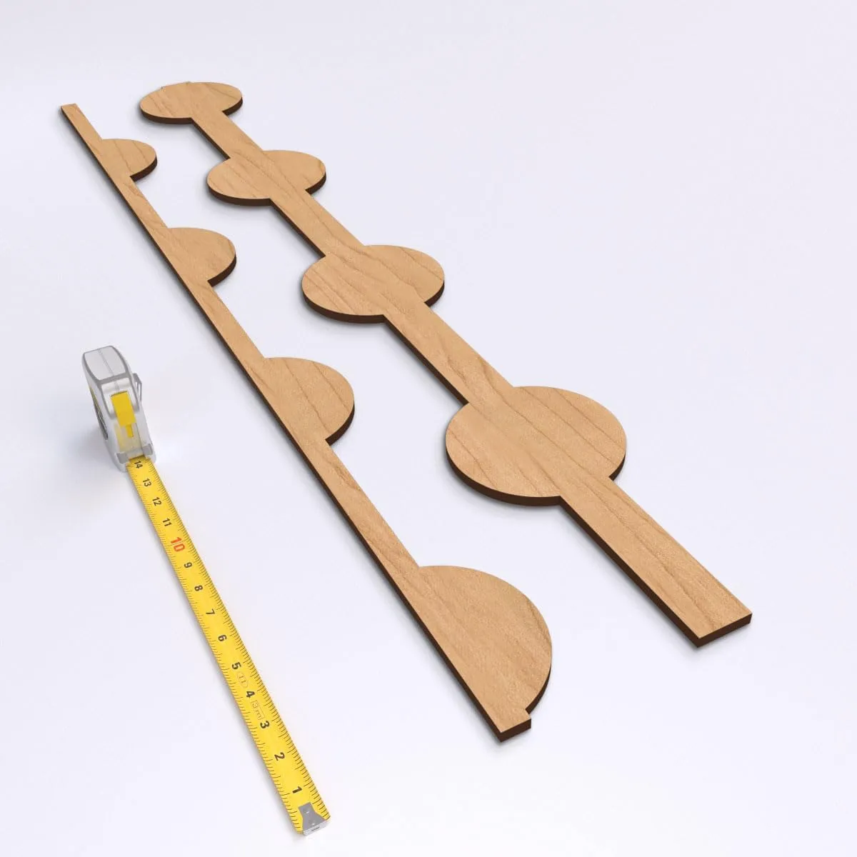 Ekena Millwork 47"H x 3/8"T Bridgeport Adjustable Wood Decorative Slat Wall Panel Kit, Maple (contains 11 Slats   1 Straight Edge Starter Slat)