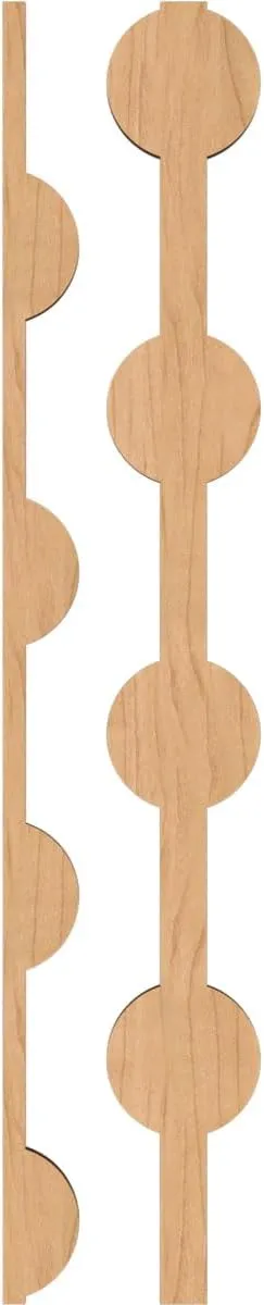 Ekena Millwork 47"H x 3/8"T Bridgeport Adjustable Wood Decorative Slat Wall Panel Kit, Maple (contains 11 Slats   1 Straight Edge Starter Slat)