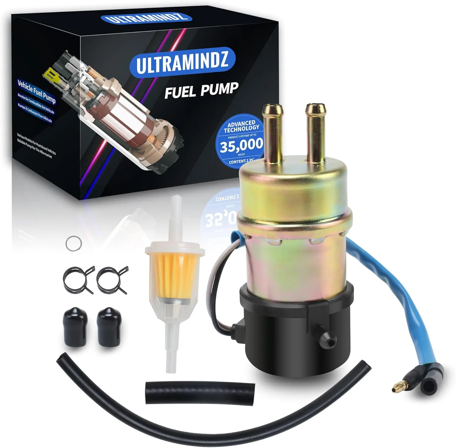 Electric Fuel Pump for Kawasaki Mule 3000 3010 2001-2008 3020 2001-2003 2520 2500 2510 1992-2000 1000 1994-1997 49040-1055 KAF620 Engine