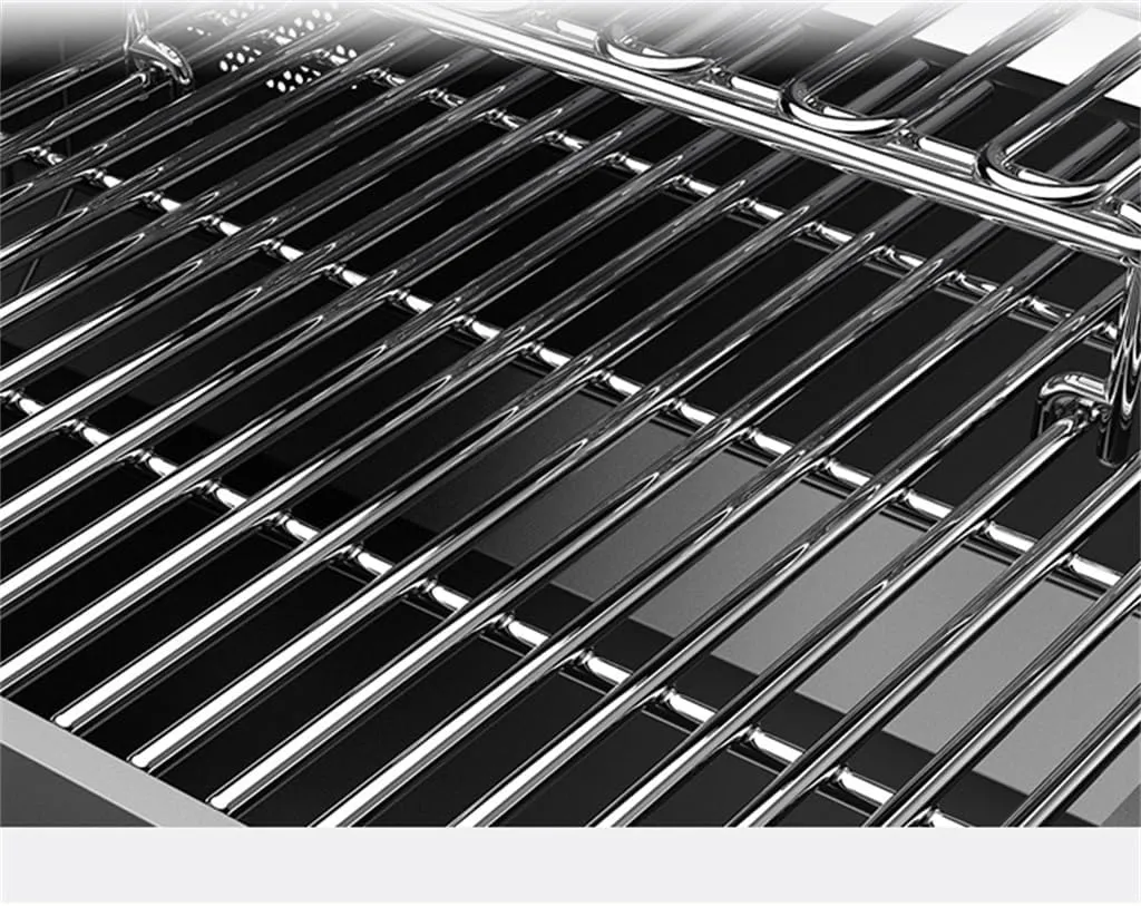 Electric Grill Portable Barbecue Rack For Home Use Meat Grill Black Adjustable Temperature