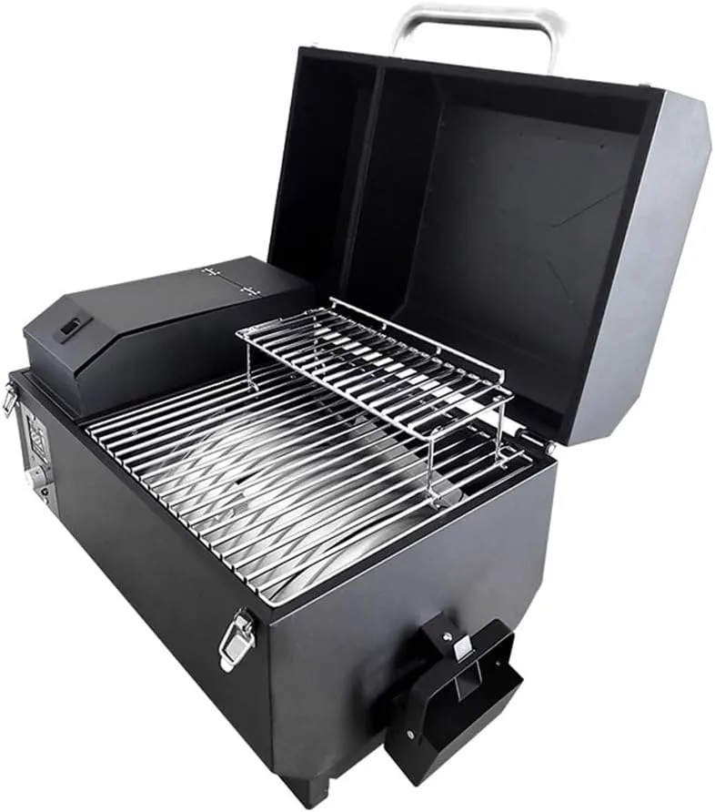 Electric Grill Portable Barbecue Rack For Home Use Meat Grill Black Adjustable Temperature
