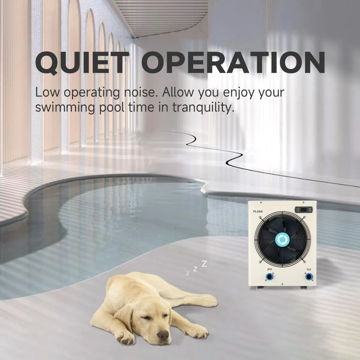 Electric Pool Heater for Above Ground Pools, Up to 5000 gallons Swimmng Pool Heat Pumps, Fits 8/11/15 Foot Spa Pools,110V~120V/60Hz