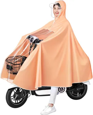 Electric Scooter Rain Poncho, Cycling Rain Poncho Waterproof Reusable Unisex Bicycle Full Body Long Rain Coat Bicycle Long Rain Cape for Adults