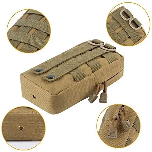 Emergency EDC Survival Gear Kit - Personal Water Filter Purifier Straw, Molle Pouch Tactical Trauma Defense Equitment Tools But Out Bag for Camping Hiking Adventure Fishing Hurricane